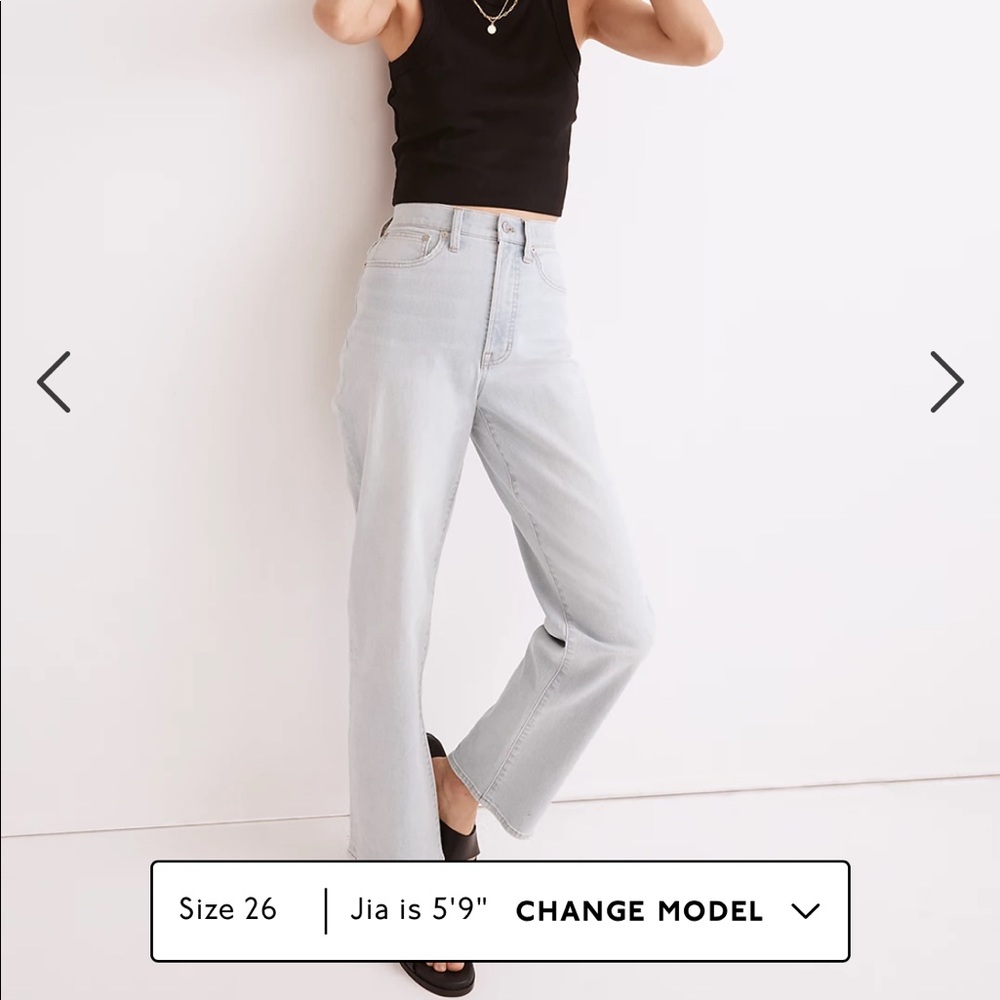 NWT Madewell The Perfect Vintage Straight Jean in Mosedale Wash Size 26